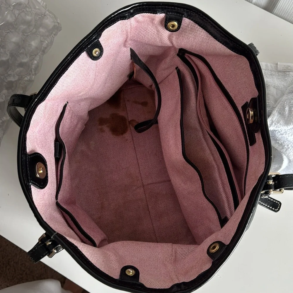 Vintage Dooney and Burke Black Patent Leather
Tote Bag - Picture 8 of 10